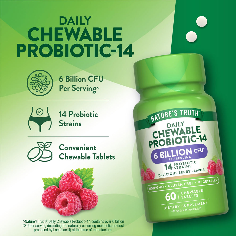Illustration of 6 Billion CFU concept for probiotic chewables