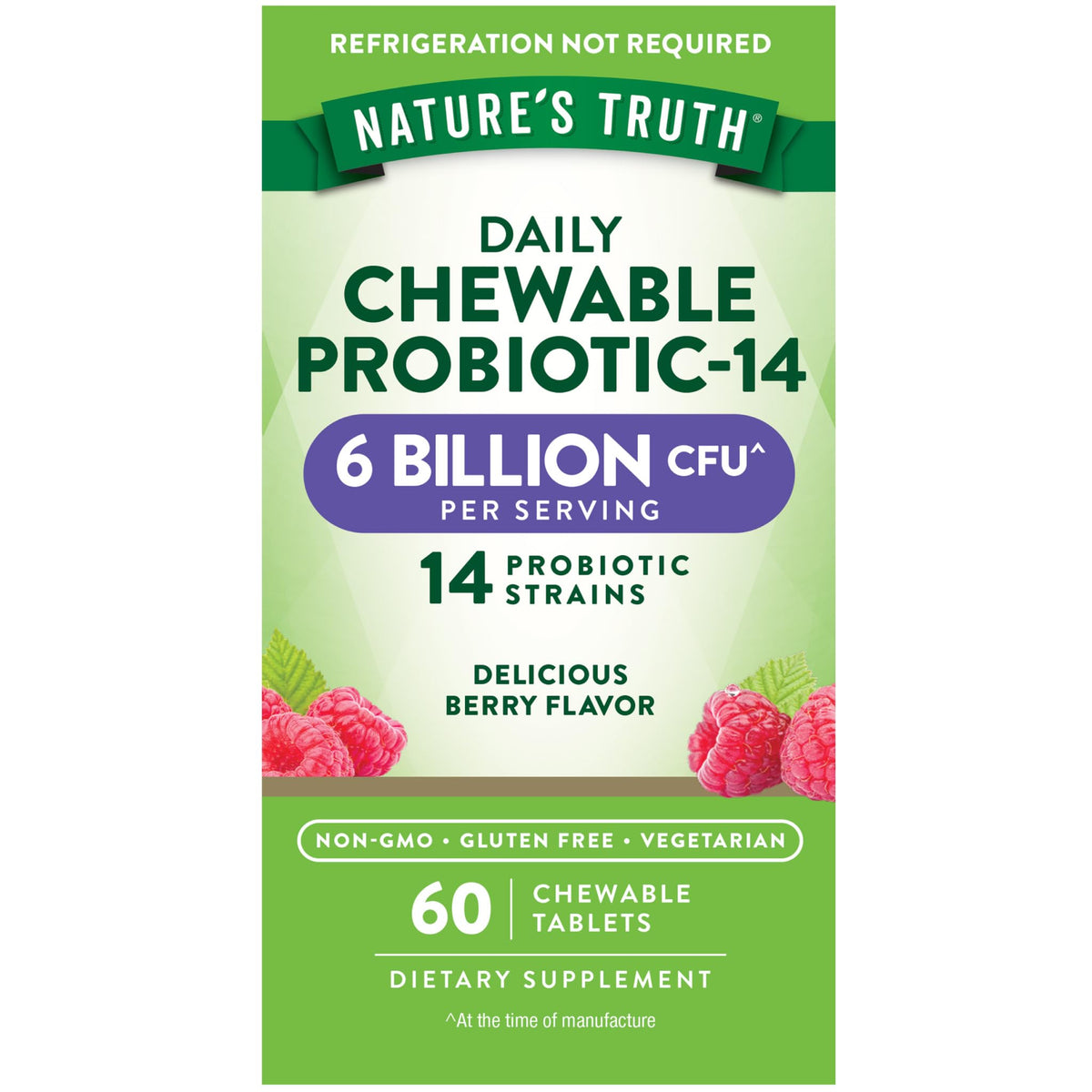 Nature's Truth Probiotic Chewable Berry Bottle - 60 Count