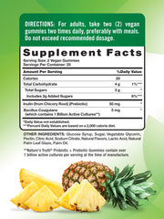 Nature's Truth Probiotic Gummies label and nutrition information Pack of 2