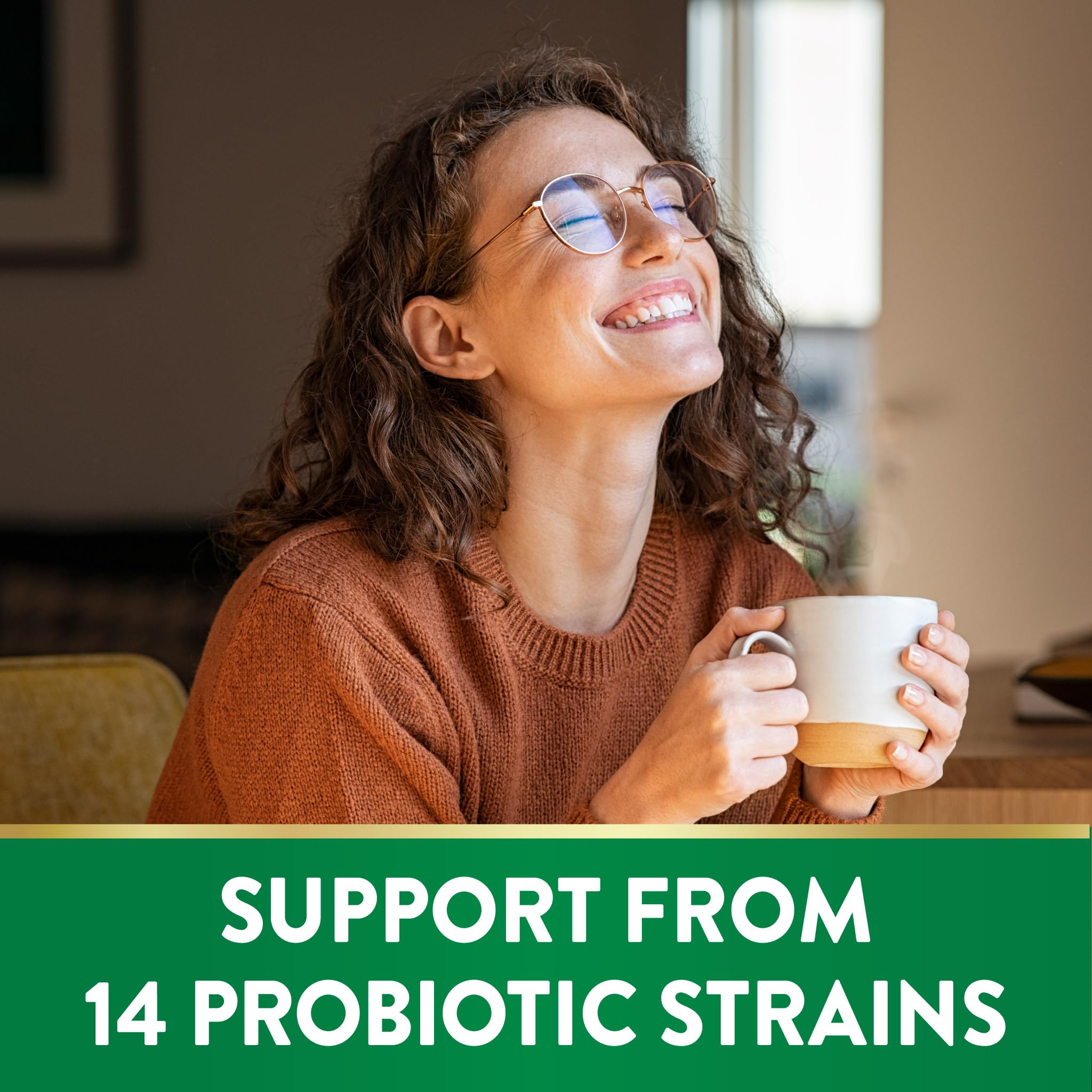 Close-up of vegetarian probiotic capsules