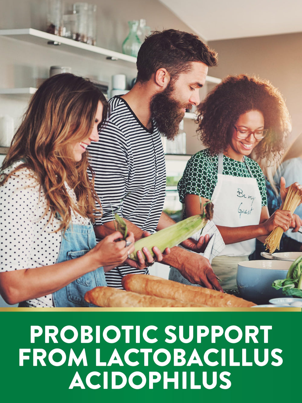 Close-up of the probiotic capsules