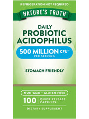Front view of Nature's Truth Probiotics bottle for men and women