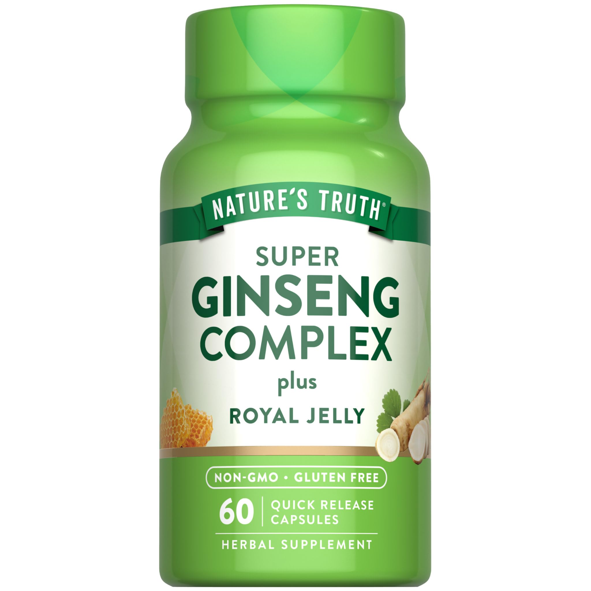 Front view of Nature's Truth Super Ginseng Complex bottle