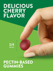 Close-up of cherry-flavored gummies