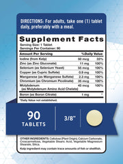 Close-up of Nature's Truth Trace Minerals with Iodine tablets