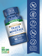 90 tablets per bottle of Nature's Truth trace minerals
