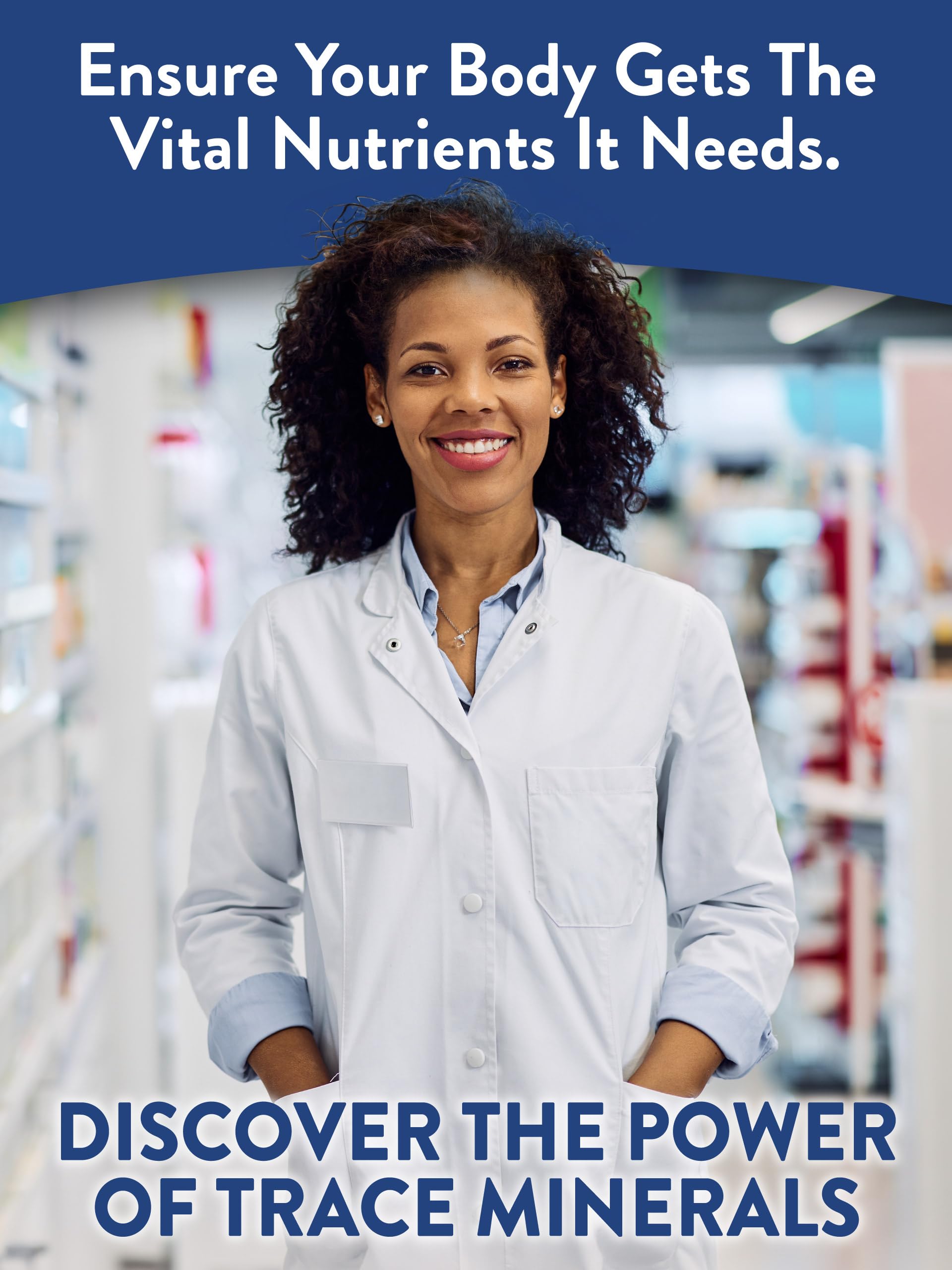 Nutrition facts label for Nature's Truth Trace Minerals with Iodine