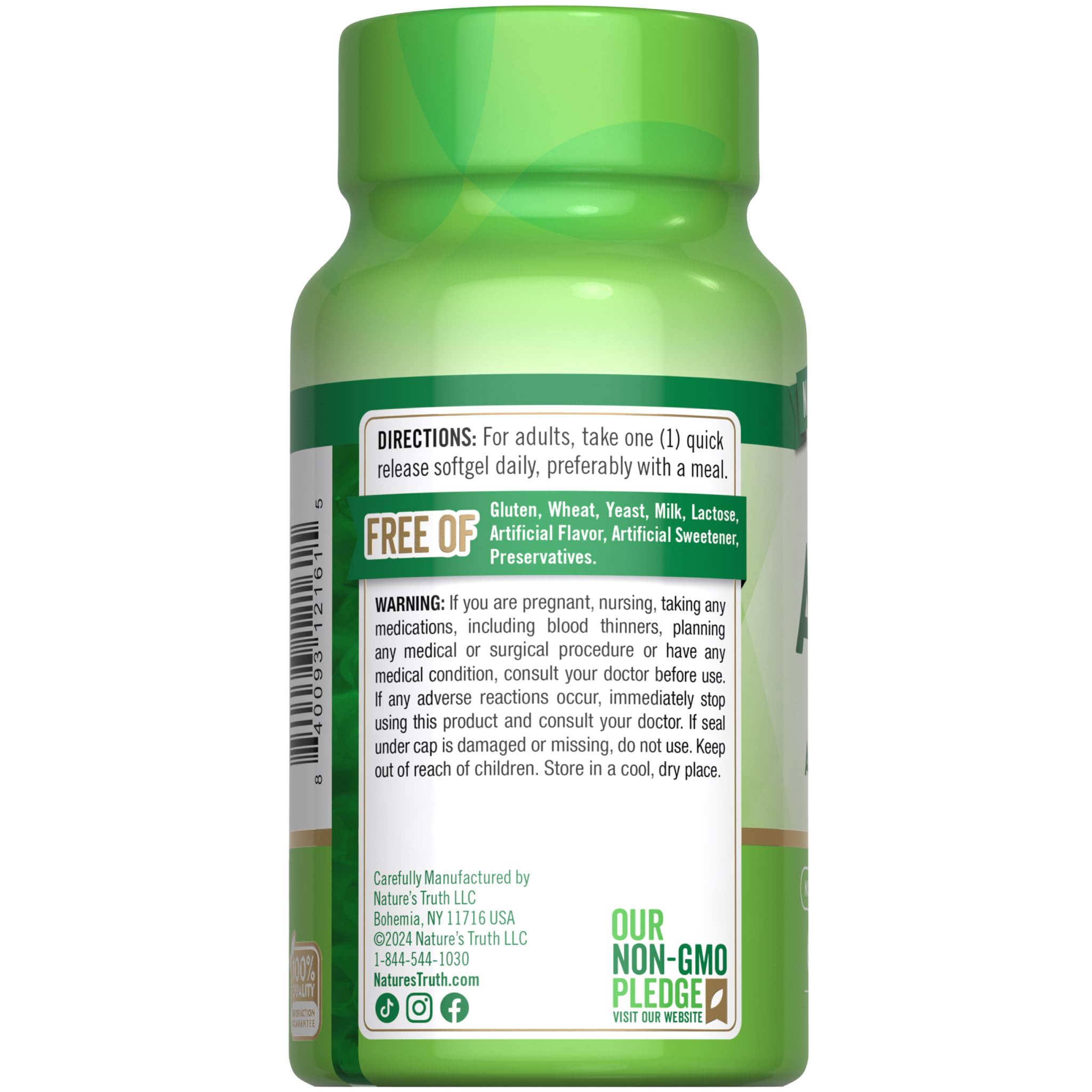 Nature's Truth Vitamin ADK product label with branding