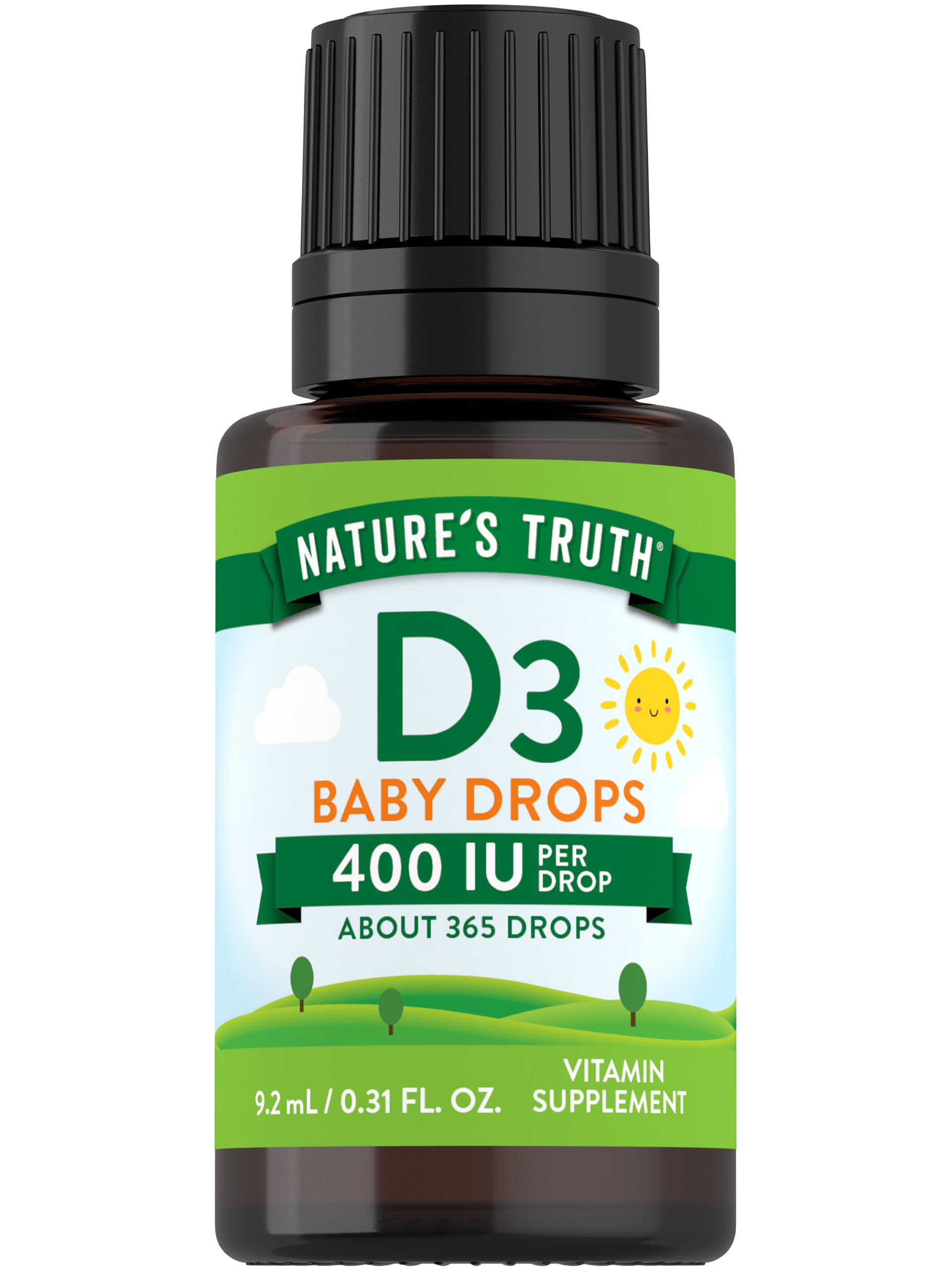 Nature's Truth Vitamin D Drops for Infants bottle with 400 IU, 9.2 mL