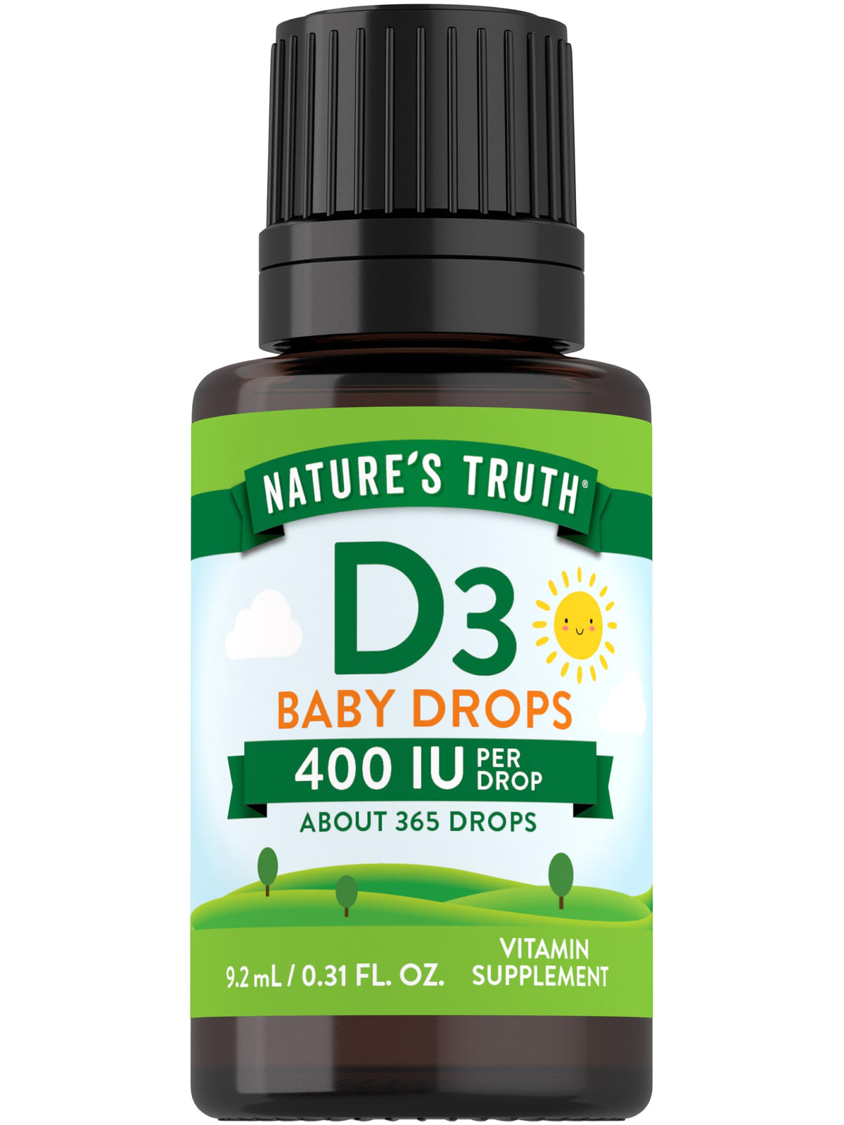 Nature's Truth Vitamin D Drops for Infants bottle with 400 IU, 9.2 mL