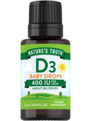 Nature's Truth Vitamin D Drops for Infants bottle with 400 IU, 9.2 mL