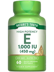 Nature's Truth Vitamin E Softgels bottle - front view