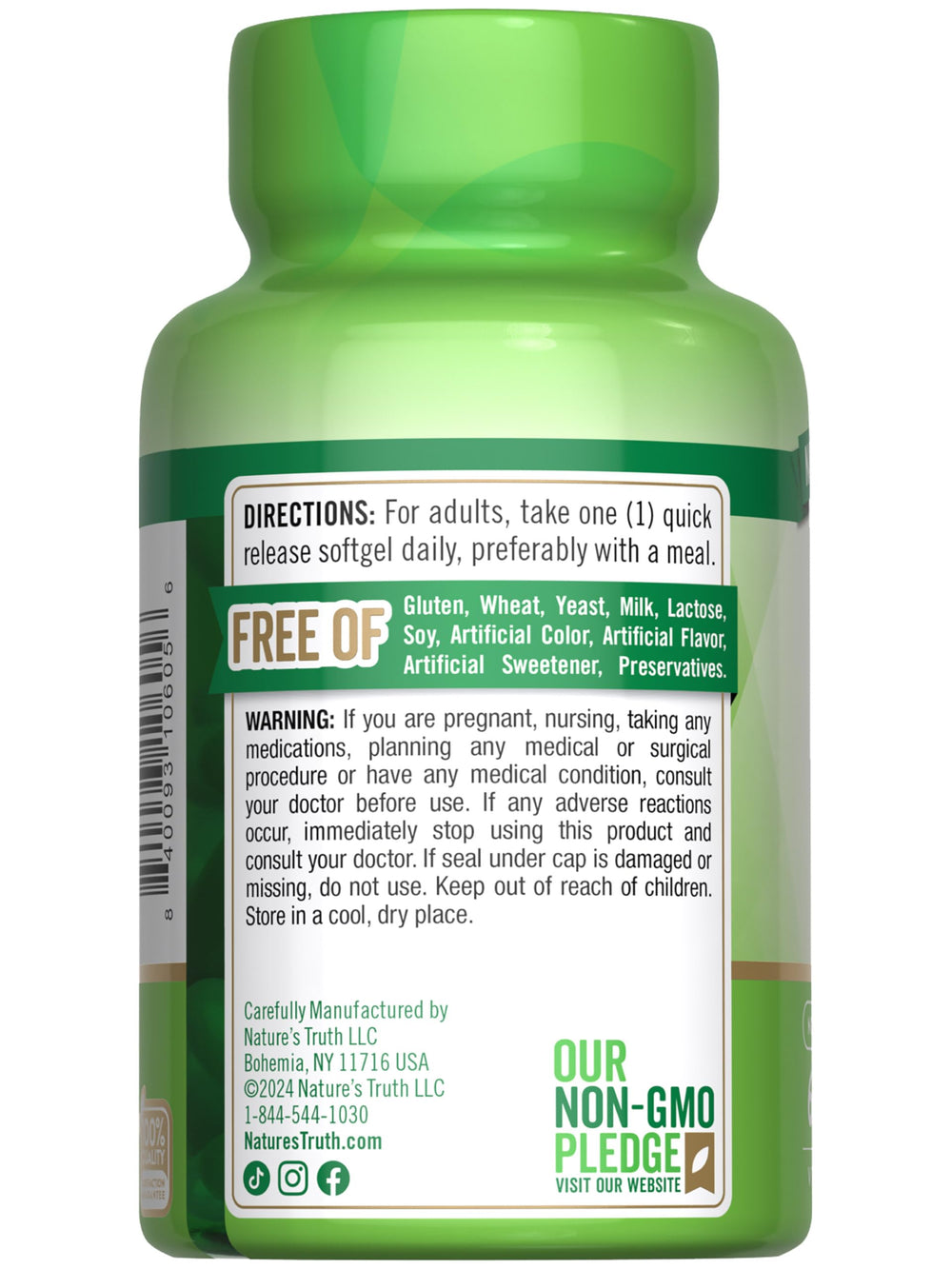 Boxed Nature's Truth Vitamin E Softgels packaging