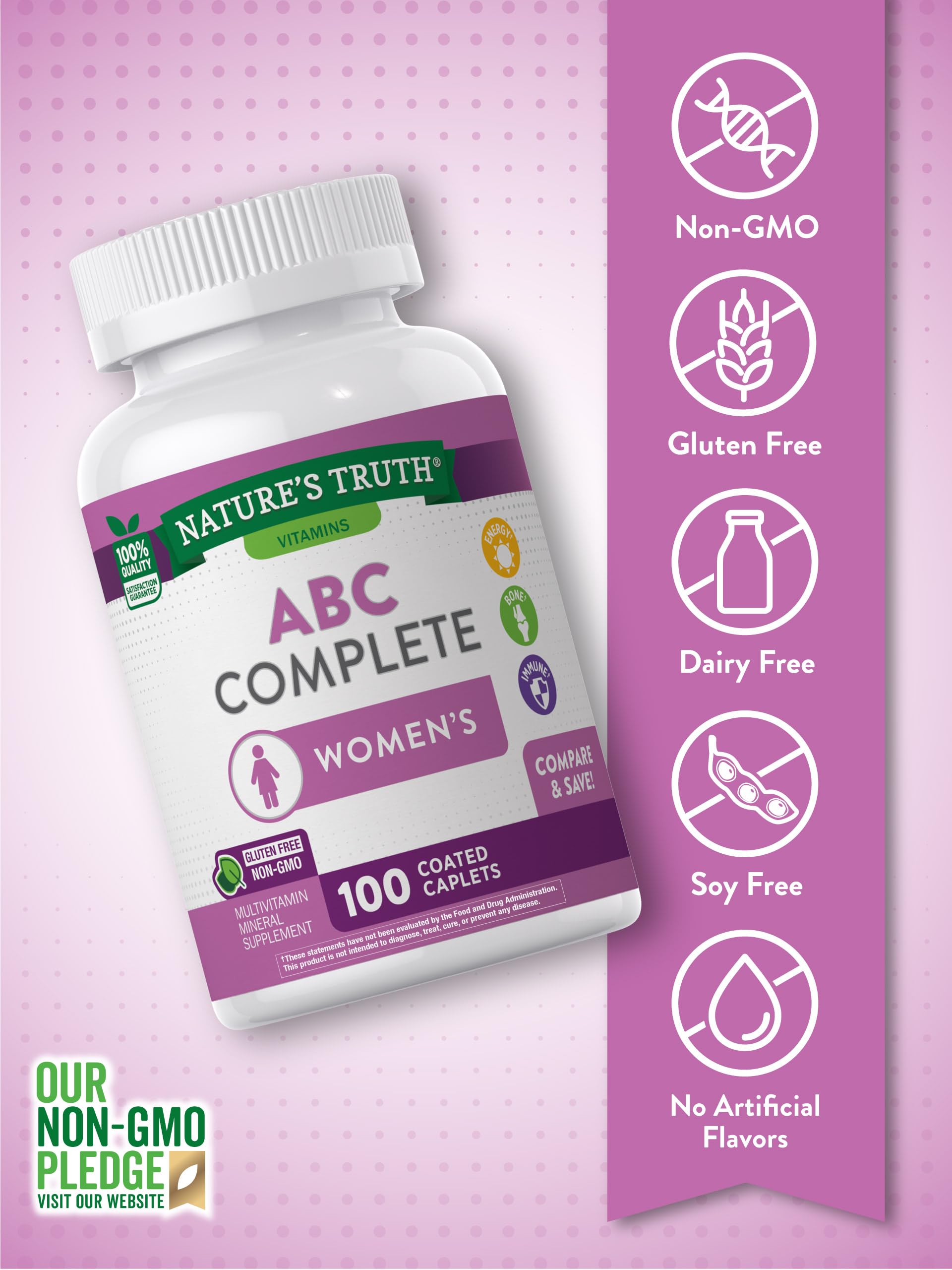 Assorted vitamins and minerals illustration for the supplement
