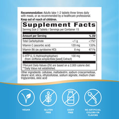 Enteric-coated Nature's Way 5-HTP tablets