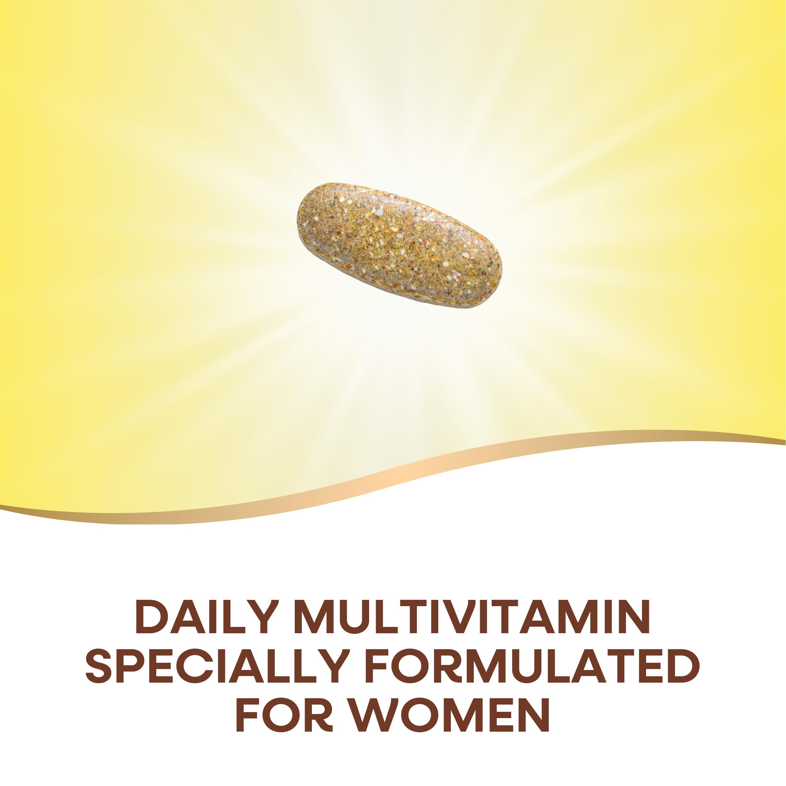 Close-up of Alive! Women's multivitamin tablets