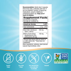 Standardized bilberry extract with 25% anthocyanins