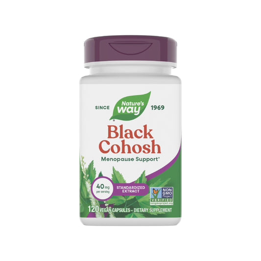 Nature's Way Black Cohosh bottle on white background