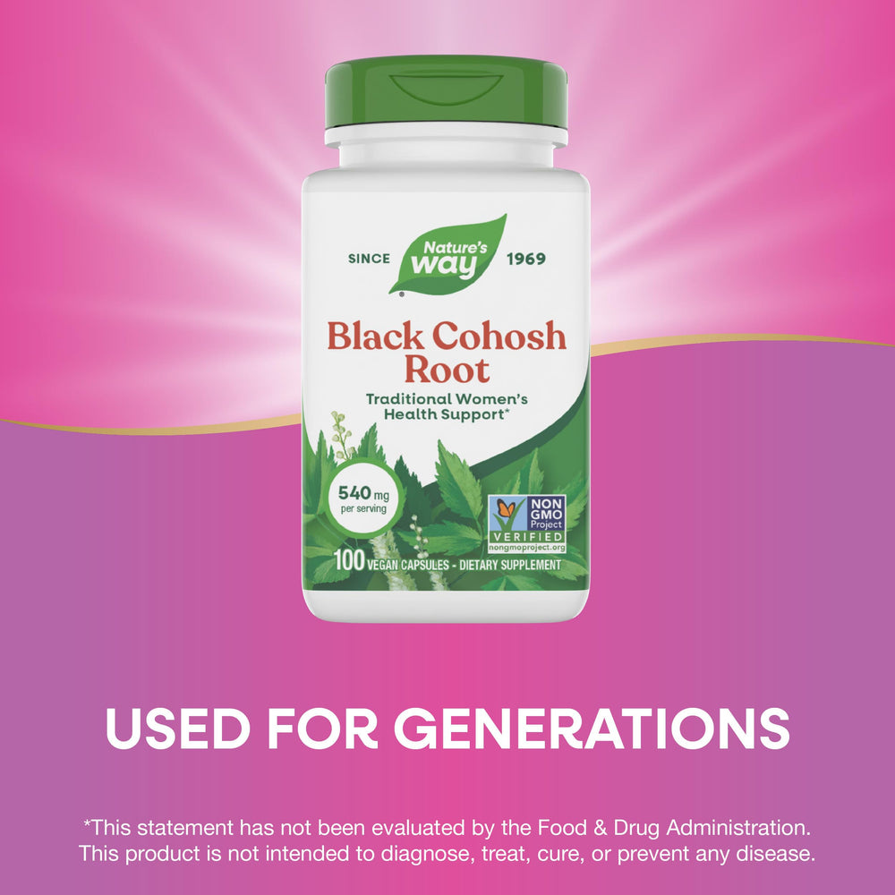 Nature's Way Black Cohosh Root bottle label