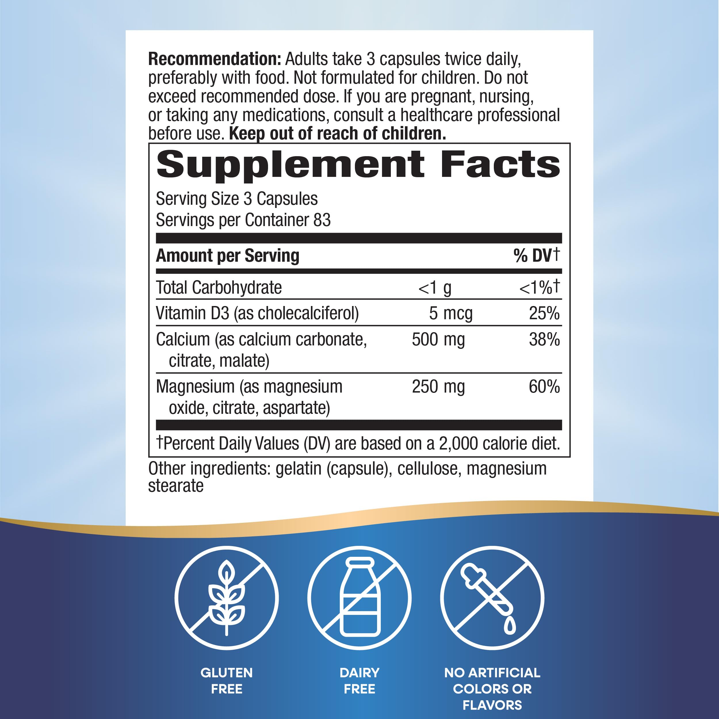 Bones and teeth support from Nature's Way calcium magnesium vitamin D3 complex
