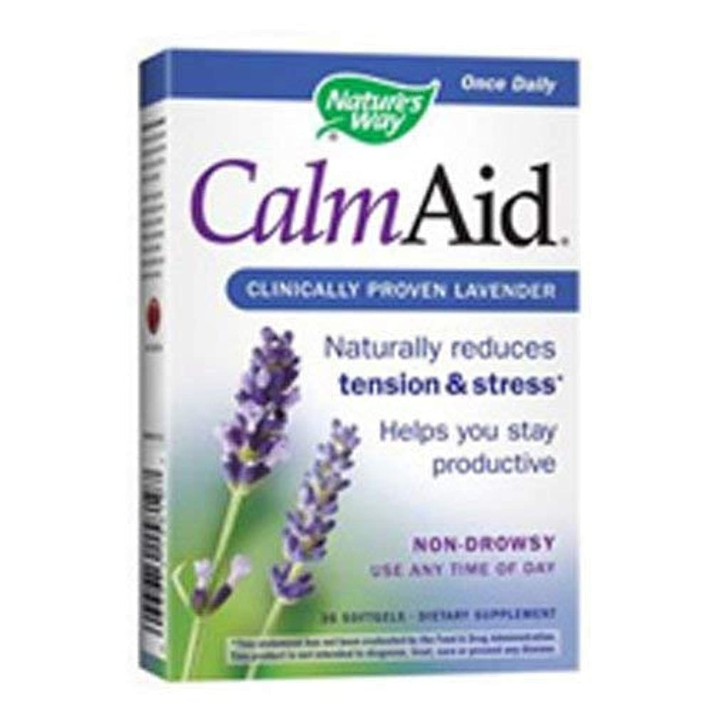 Nature's Way CalmAid clinical lavender softgels bottle, 30 softgels
