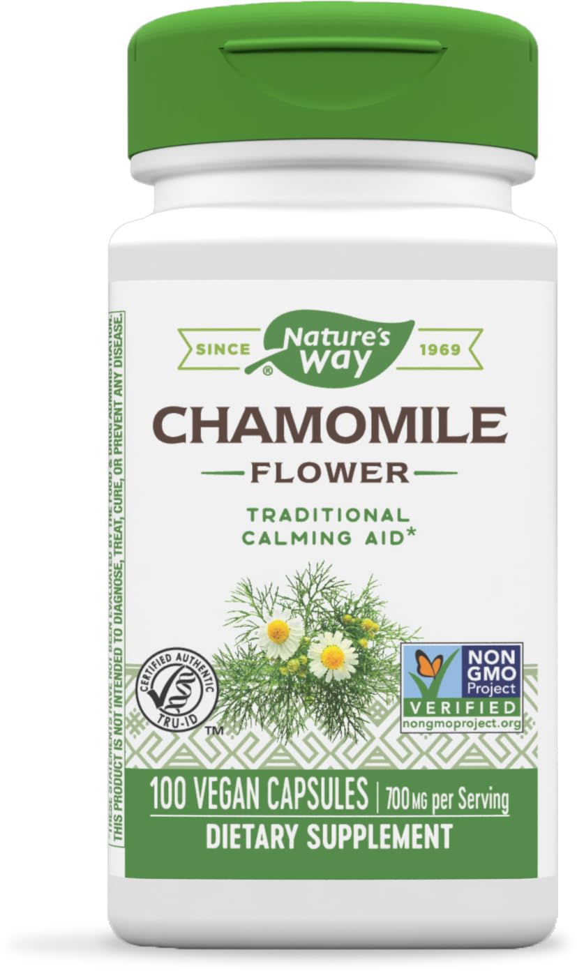 Nature's Way Chamomile Flower 700 mg 2-capsule serving hero image