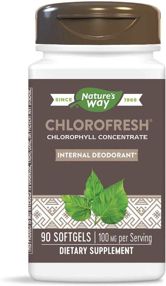 Nature's Way Chlorofresh Internal Deodorant bottle and label