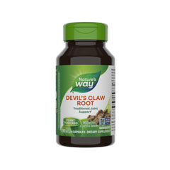 Nature's Way devils claw root bottle with 960 mg serving label