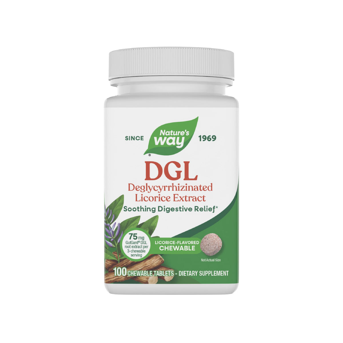 Nature's Way DGL chewable tablets front label