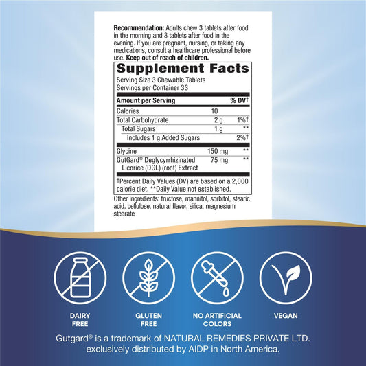 Packaging variation for Nature's Way DGL chewables