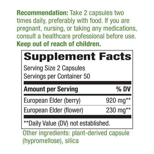 Close-up of label showing 575 mg per serving