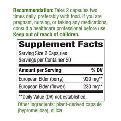 Close-up of label showing 575 mg per serving