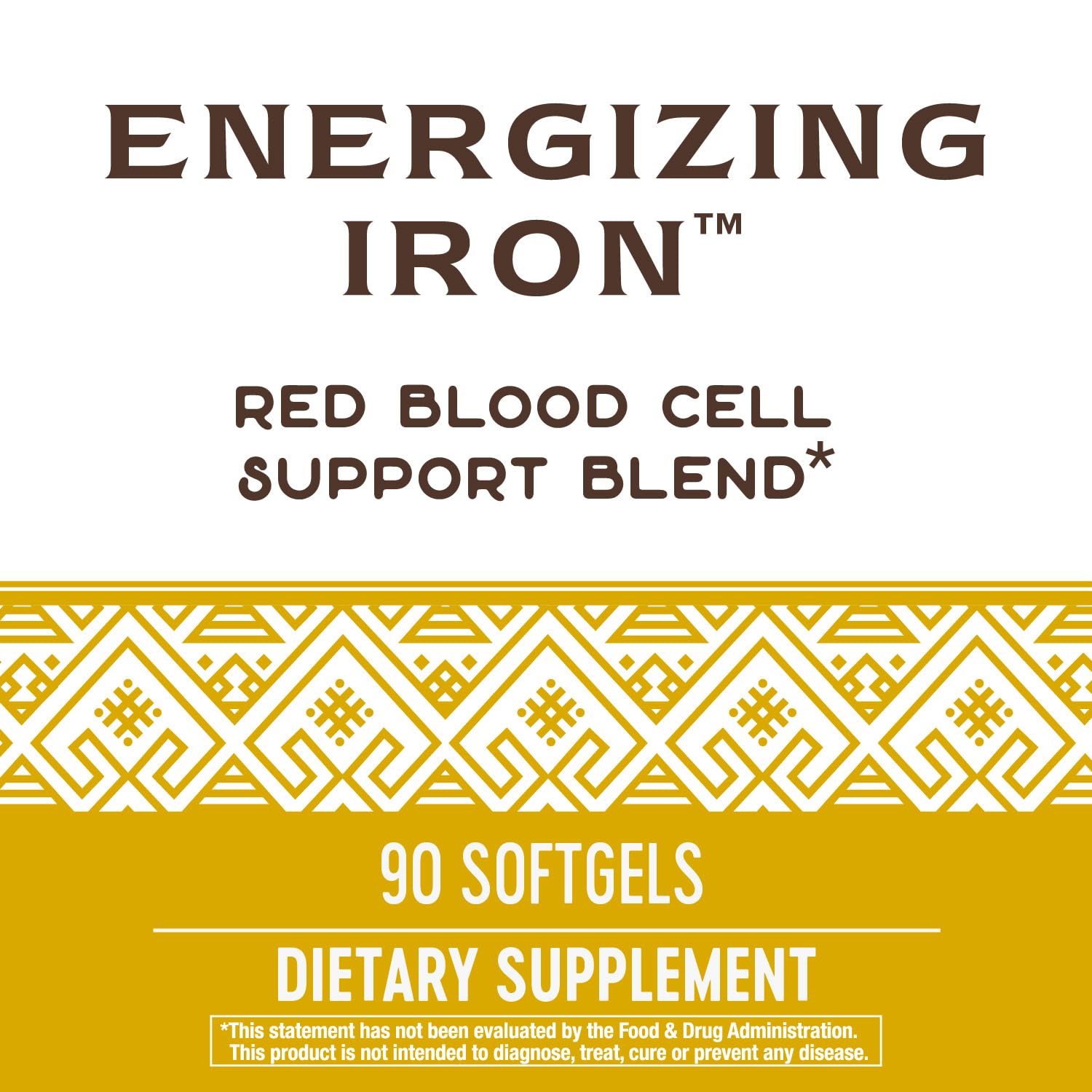 Nature's Way Energizing Iron product label and ingredients