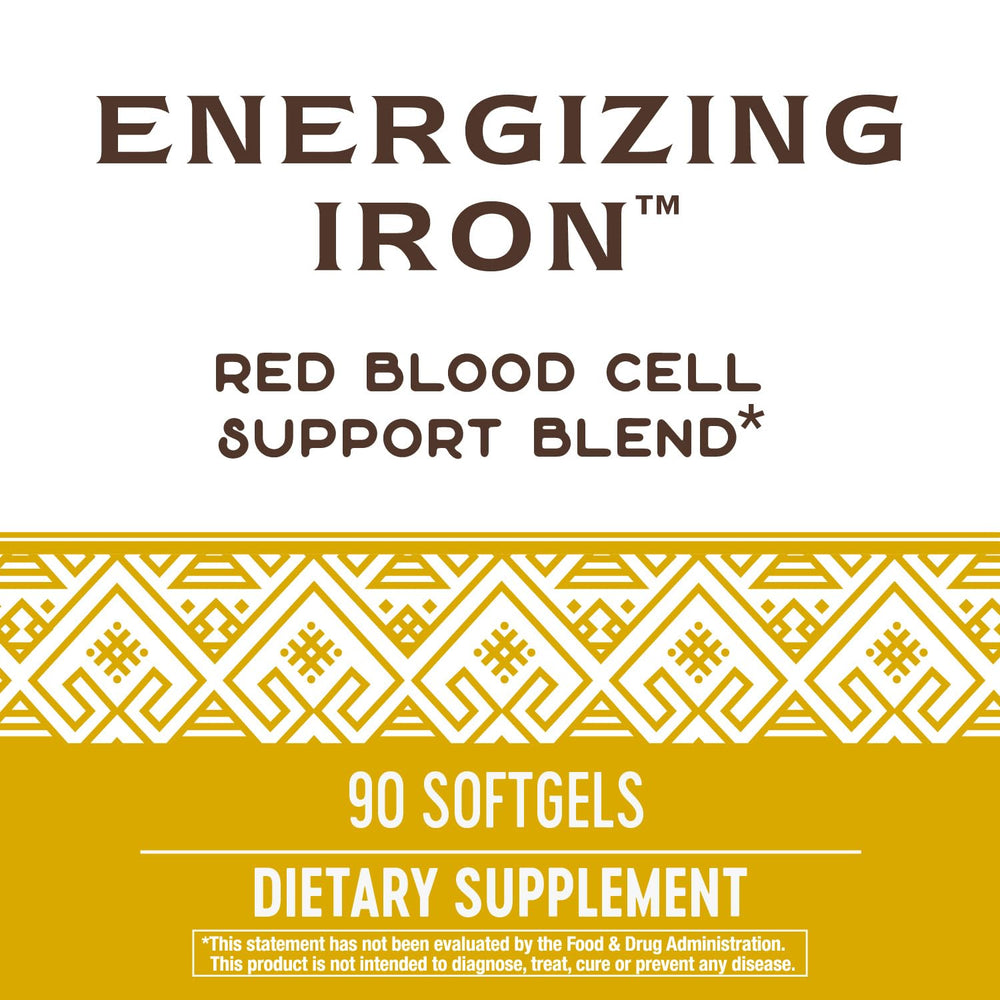 Nature's Way Energizing Iron product label and ingredients