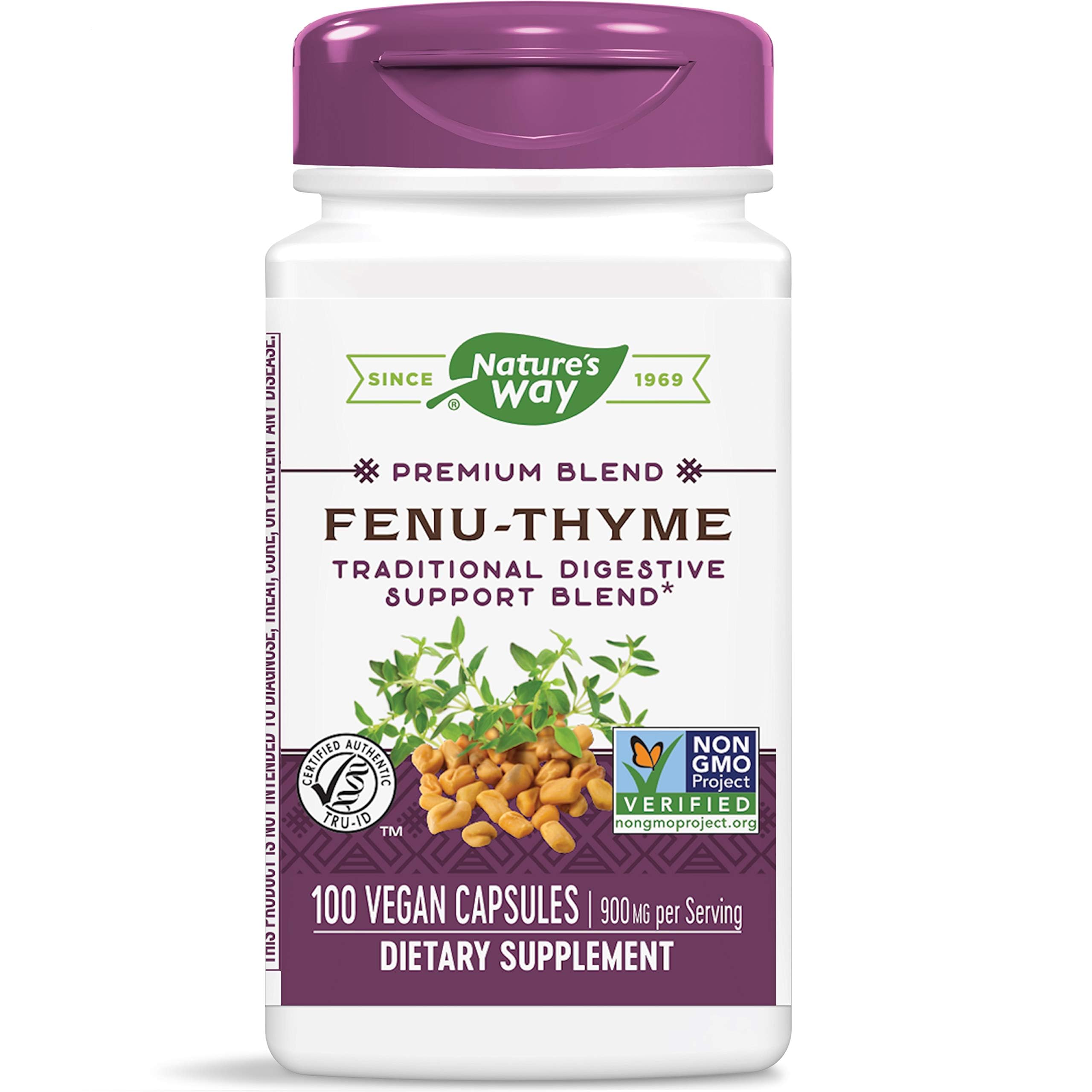 Nature's Way Fenu-Thyme digestive support bottle label