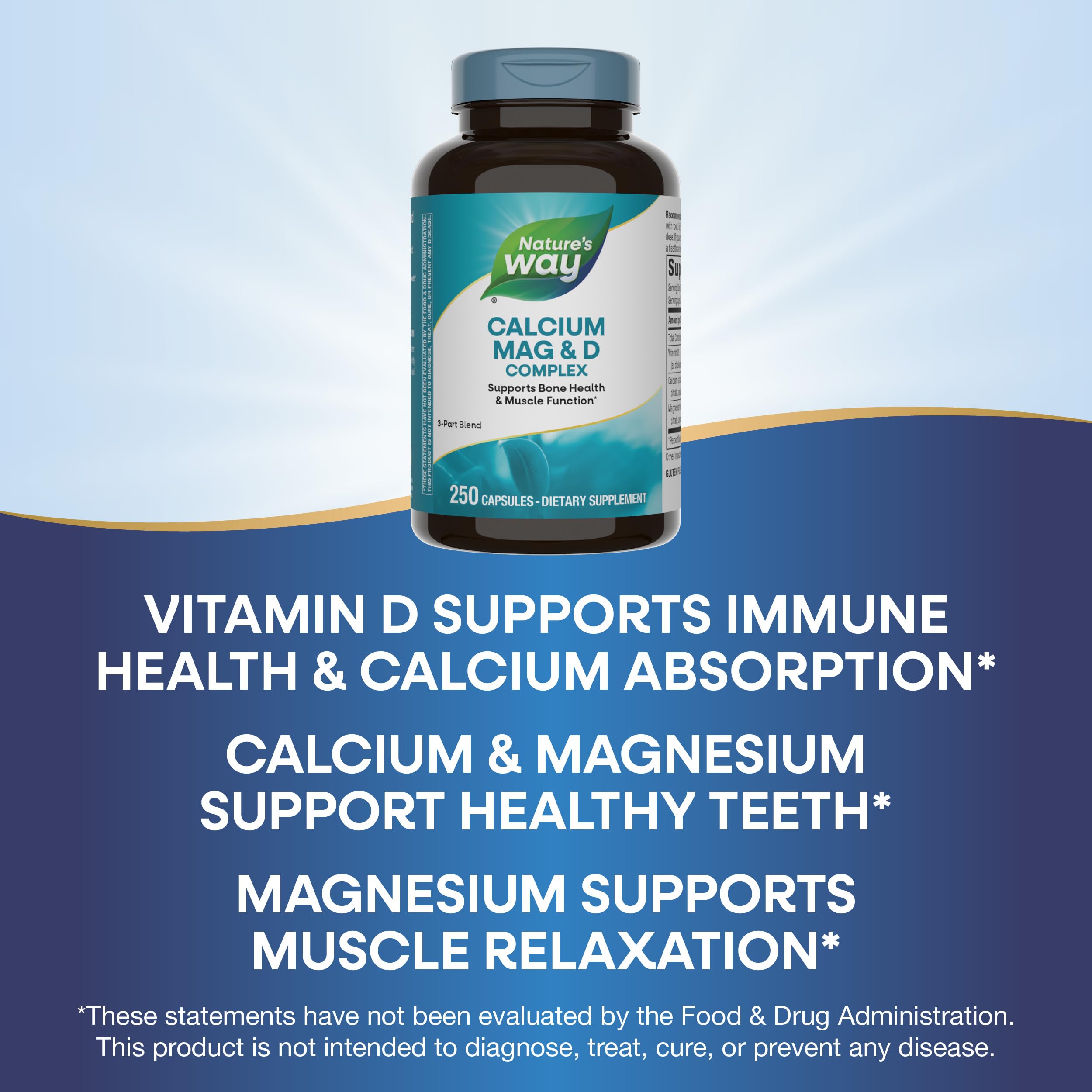 Gluten-free label for Nature's Way calcium magnesium vitamin D3 complex