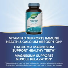 Gluten-free label for Nature's Way calcium magnesium vitamin D3 complex