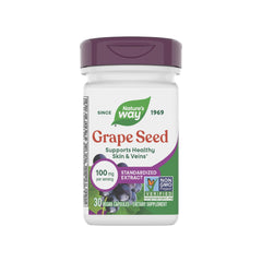 Bottle of Nature's Way Grape Seed Standardized Extract label