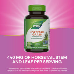 Horsetail Grass capsules inside the Nature's Way bottle