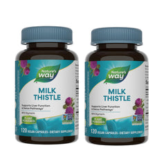 Front view of Nature's Way Milk Thistle 120 Capsules 2-Pack bottle