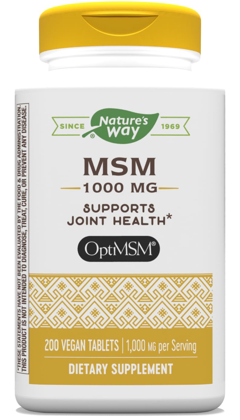 Nature's Way MSM 1000 mg bottle front view