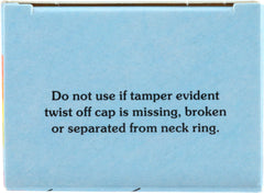 Back label of NatureWorks Swedish Bitters bottle