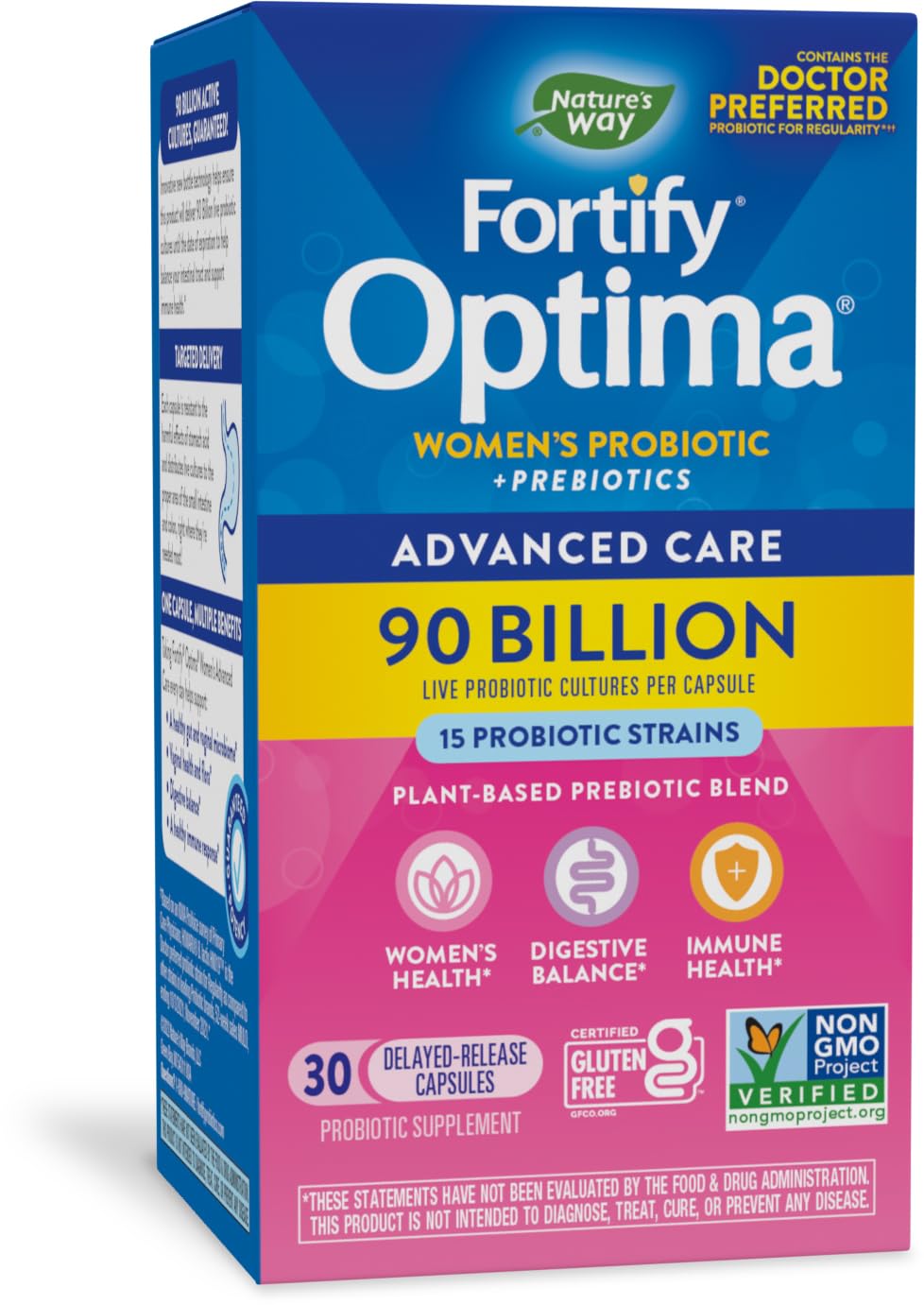 Nature's Way Primadophilus Optima Women's 90B CFU probiotic bottle