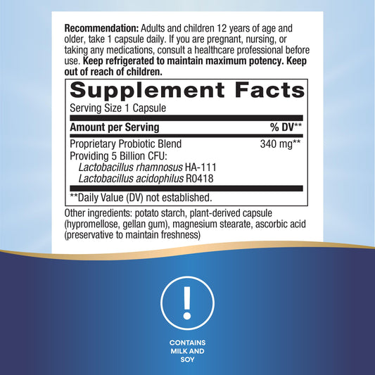 Close-up of Primadophilus probiotic capsules
