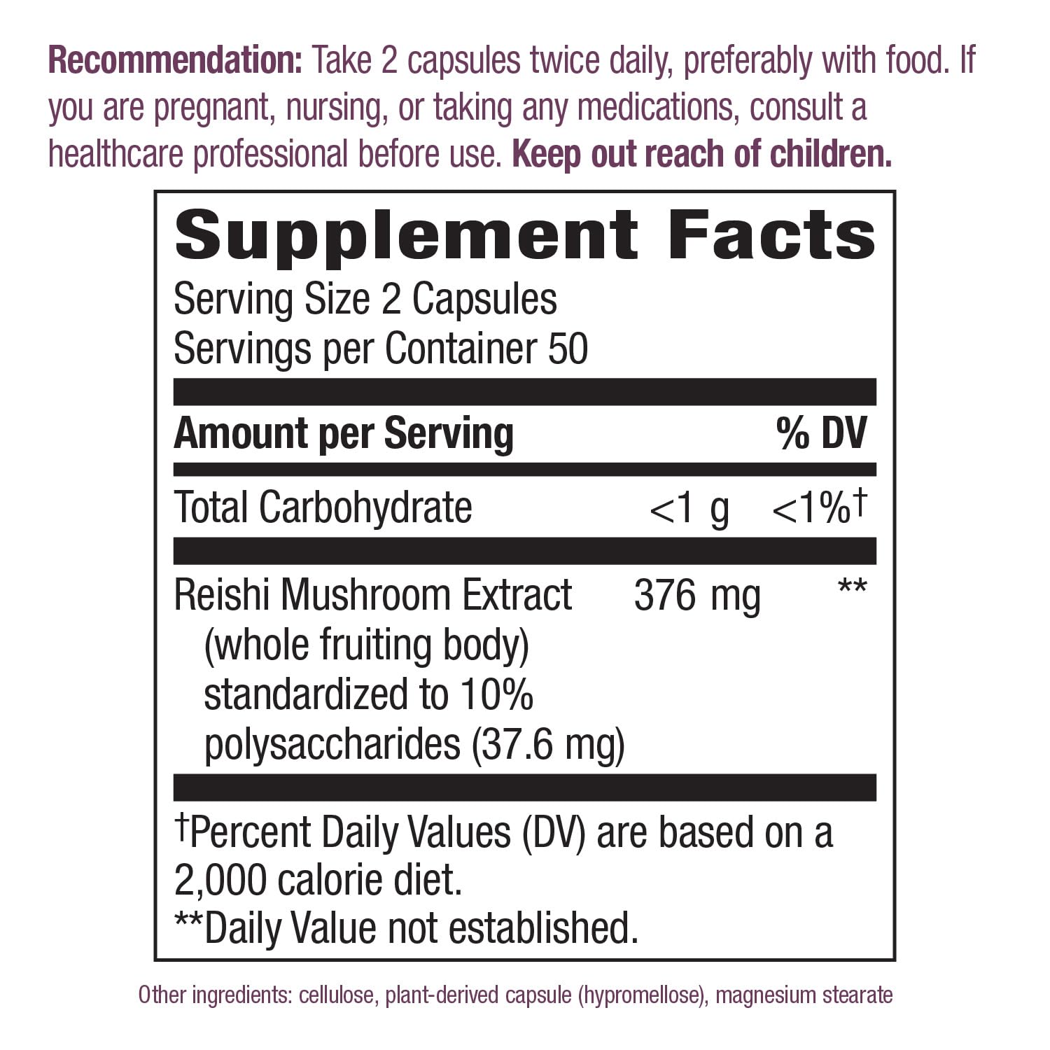 Non-GMO Project Verified seal on Nature's Way Reishi bottle