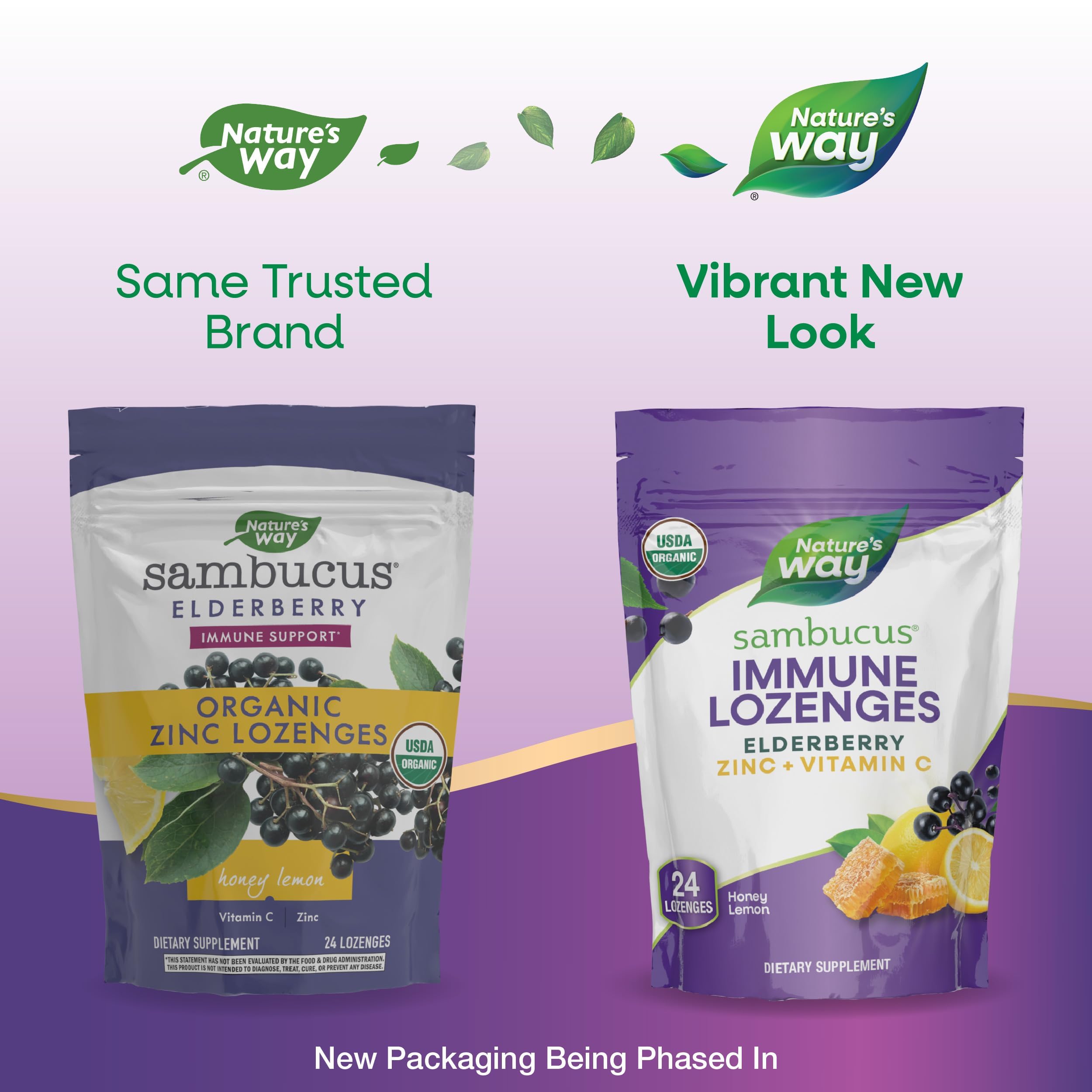 Honey lemon flavored Sambucus immune lozenges