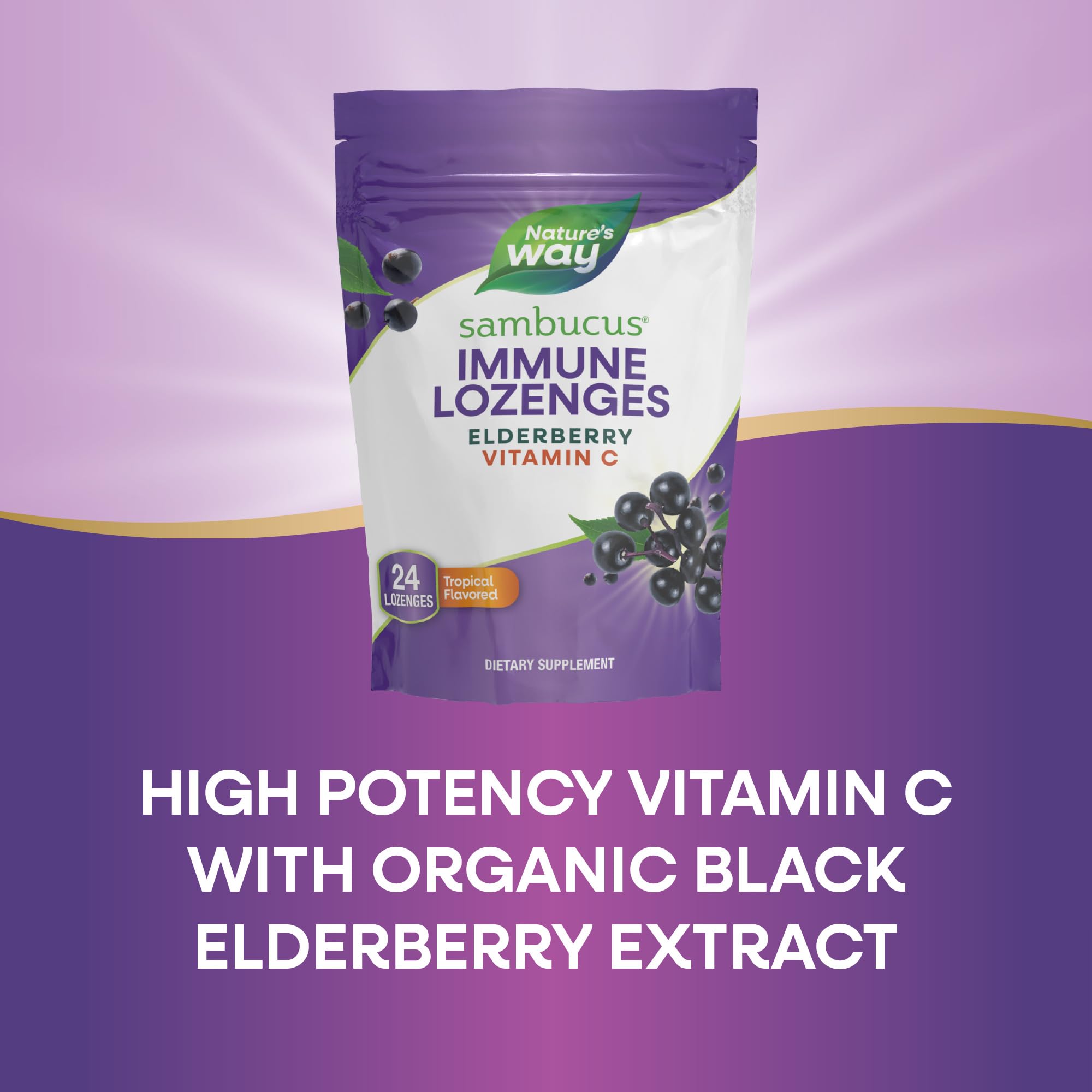 Gluten-free Sambucus Immune Lozenges with no artificial preservatives