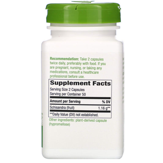 Schisandra fruit supplement bottle label