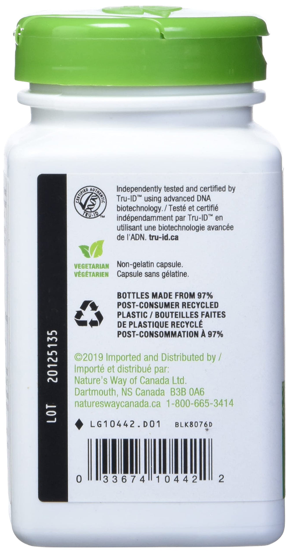 TRU-ID certified, vegetarian and Non-GMO verified label