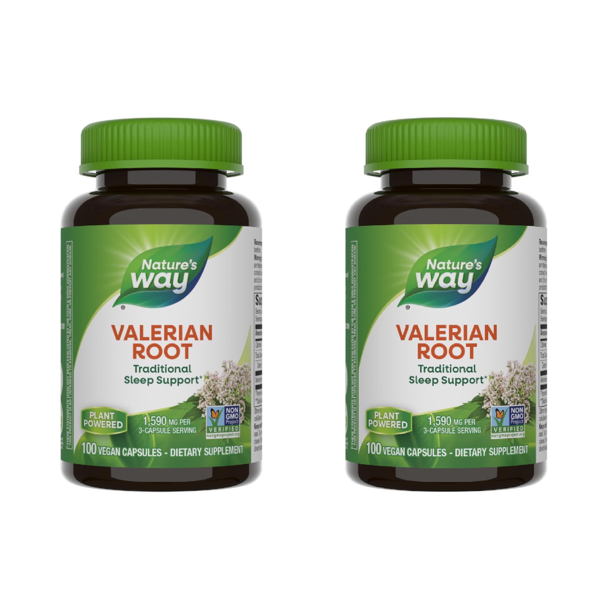Nature's Way Valerian Root bottle – 100 capsules, 2-pack